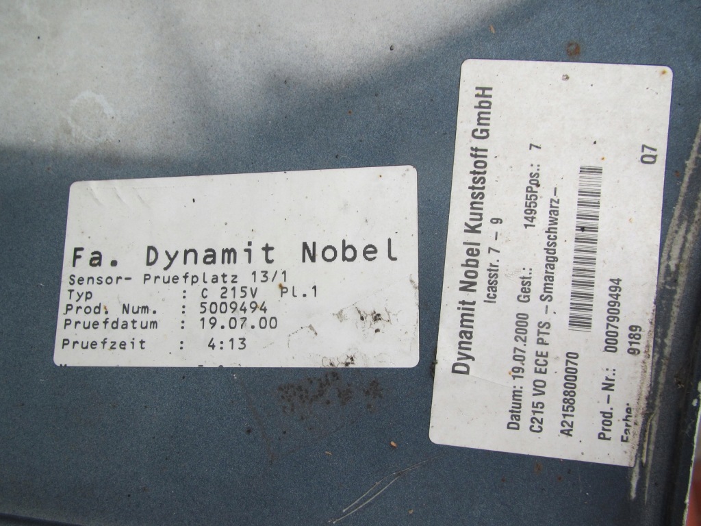 фото №16, Mercedes cl 215 1999 - 2002 бампер c215 s - coupe оригінал оригінальний номер