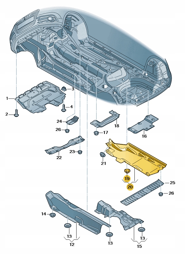 фото №1, Защита пол нижняя левая audi a1 aso оригинал