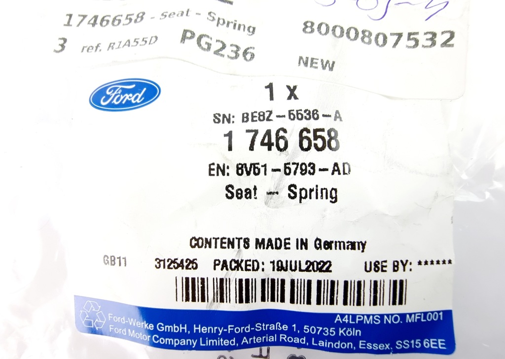 фото №12, Подкладка пружины ford t. fiesta 10-/b-max верхний металлическая