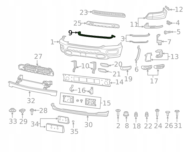 фото №2, Молдинг бампера dodge ram 1500 2019-