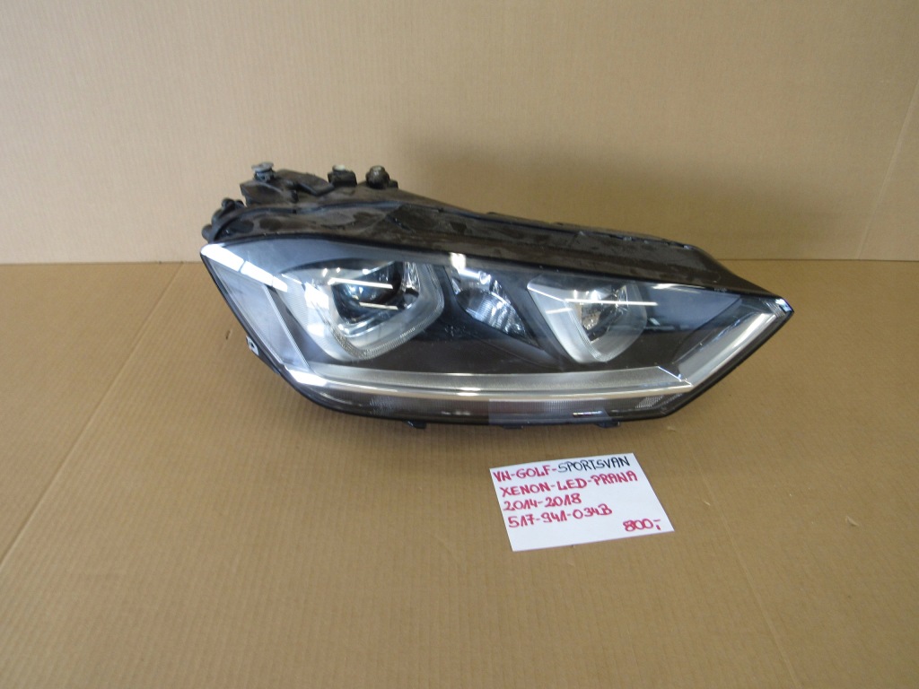 фото №1, Vw golf sportsvan 2014-2018 лампа правая перед xenon-led