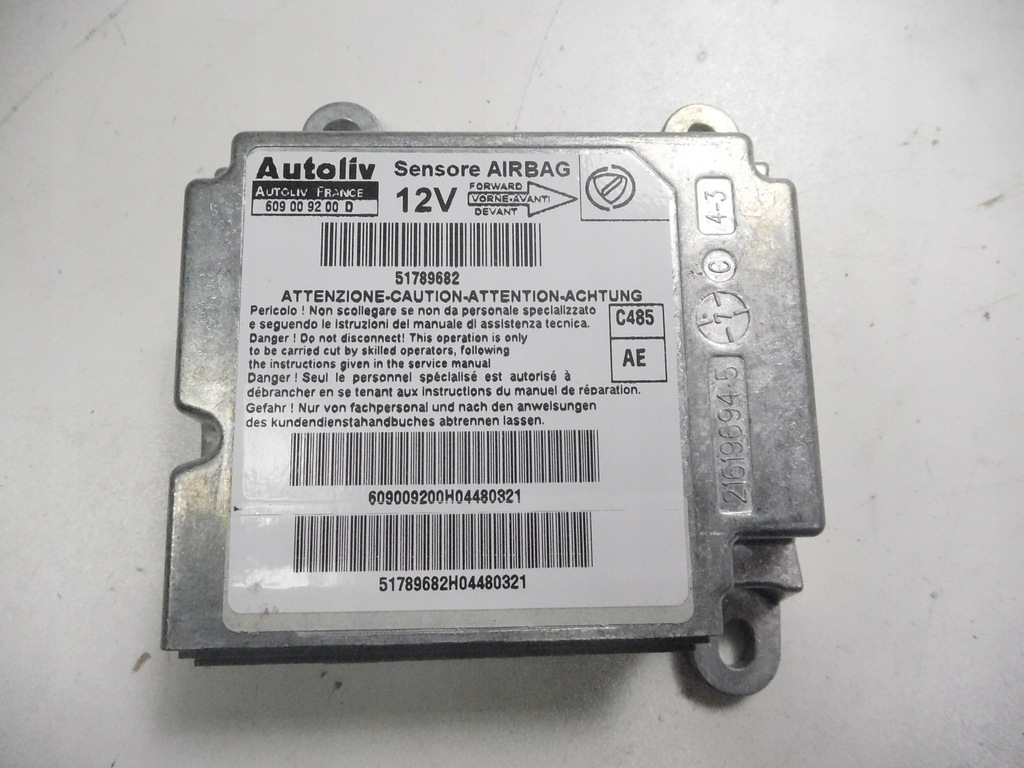 фото №9, Датчик подушка безпеки lancia ypsilon оригінальний номер 51789682