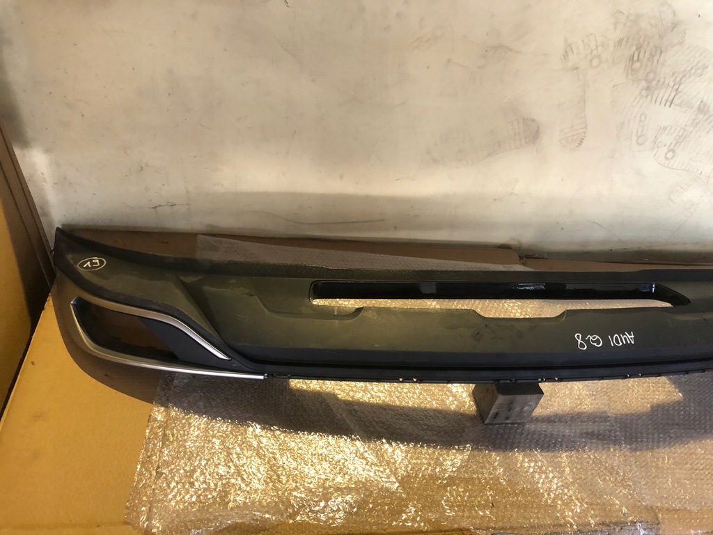 фото №7, Audi q8 накладка дифузор спойлер хром бампера задня