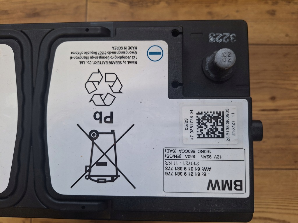 фото №13, Bmw mini аккумулятор agm sebang varta efb vrla 92ah 850a 2023 audi аккумулятор