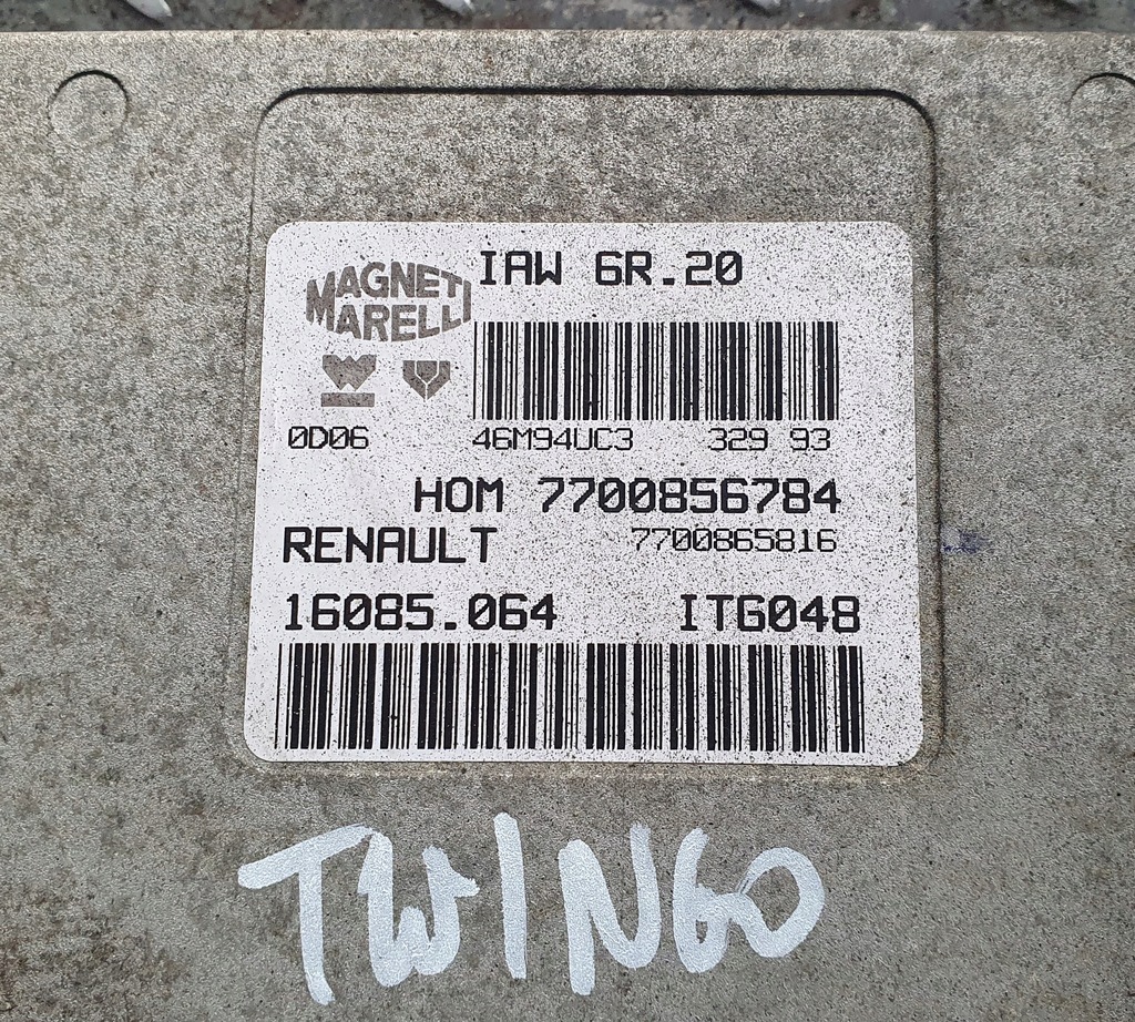 фото №2, Бортовий комп'ютер renault twingo i 1.2 7700856784