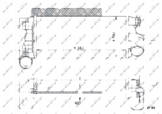 Интеркулер ford 1,0 ecoboost focus 3/ c-max 2 12- nrf 30926 Недорого