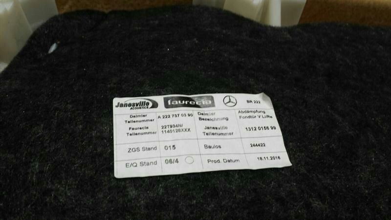 Карта двері mercedes s-class w222 rlh a2227301902 панель двері задній лівий lwb Оригінал