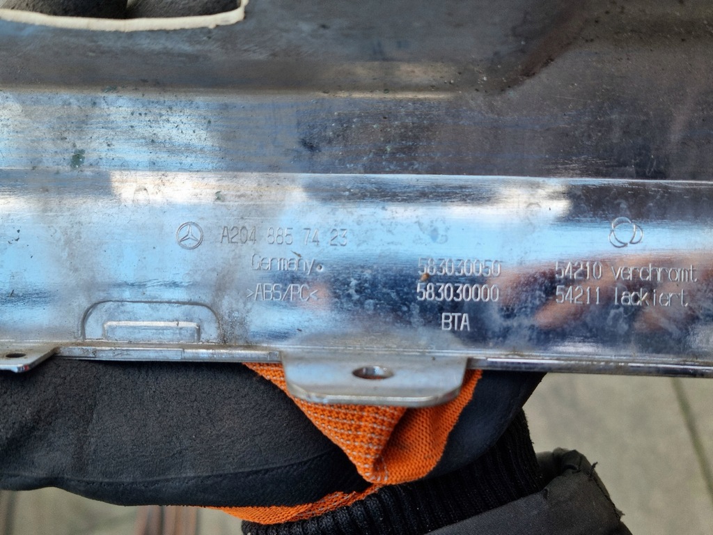 фото №5, Mercedes glk 204 a204 w204 спойлер бампер накладка хром бампера задній