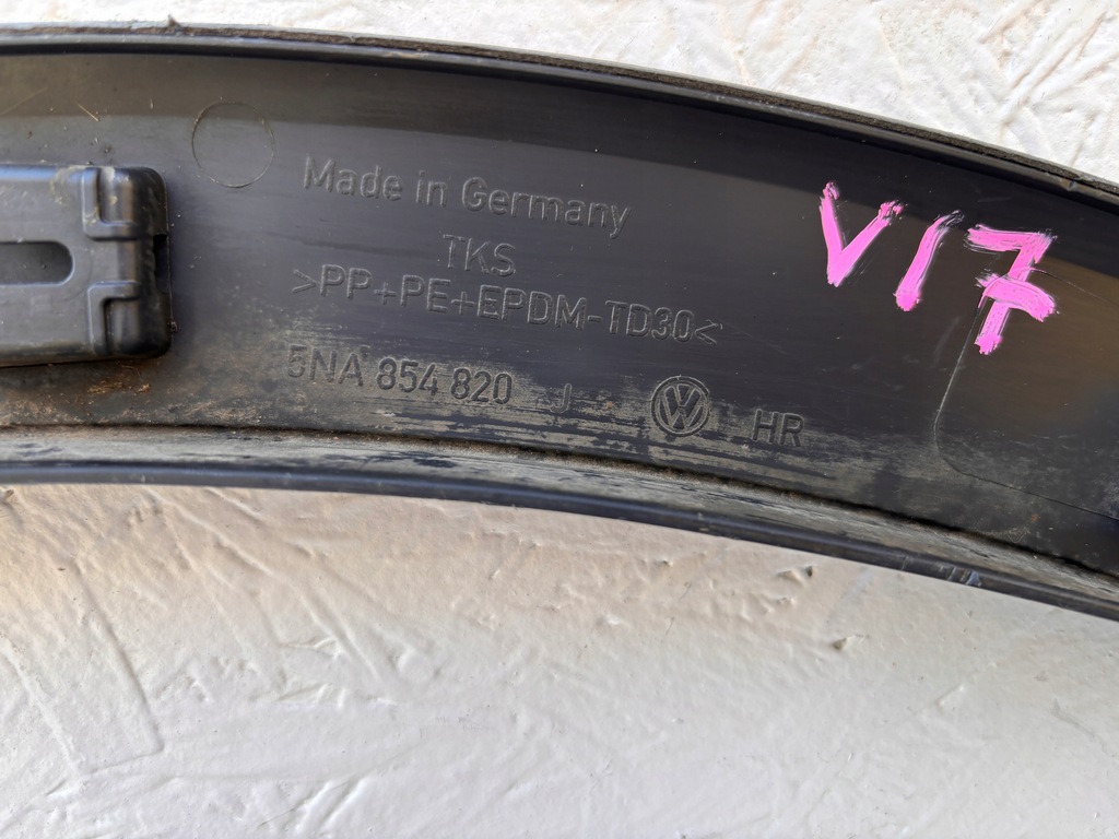 фото №12, Vw tiguan ii 5na права молдинг крила задня 5na854820j