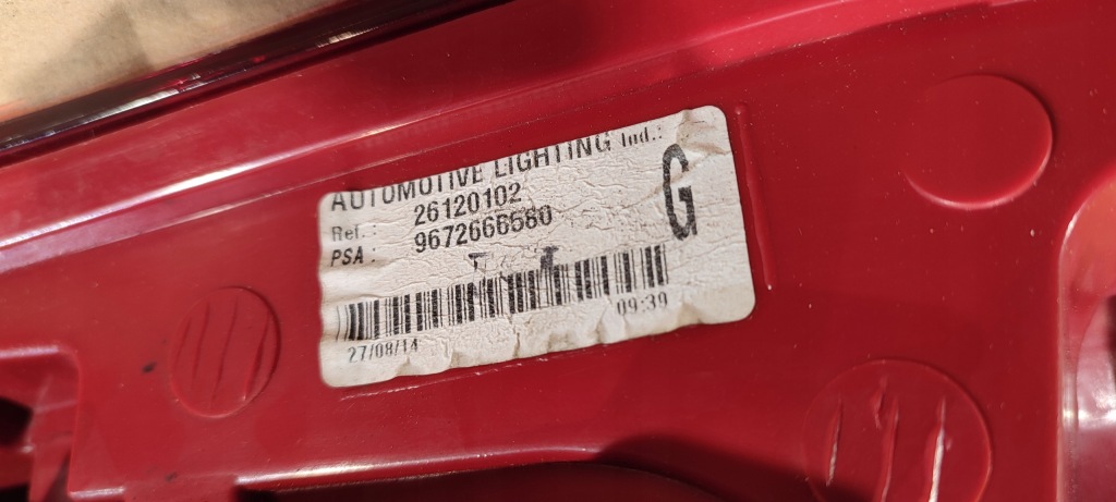 фото №8, Peugeot 5008 лампа ліва задня led задня 09-13 eu ory