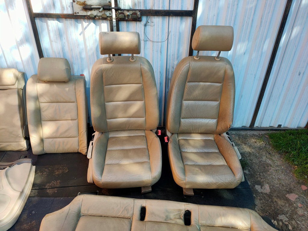 фото №7, Сидіння заднє сидіння audi a4 b6 шкіра beż + обшивки