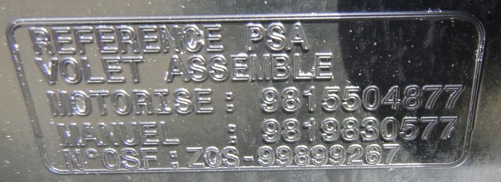 Купить Citroen ds7 крышка багажника задняя 9815504877