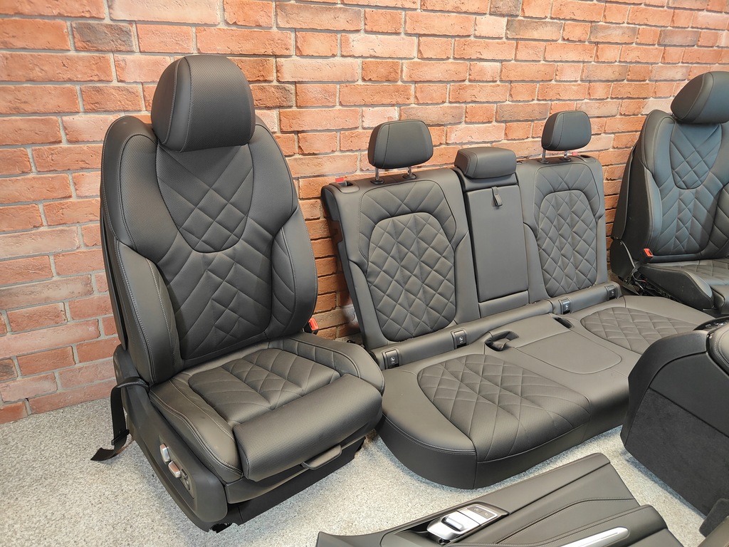 фото №15, Bmw x5 g05 lci оббивка сидіння обшивки m набір sport czarna шкіра europa