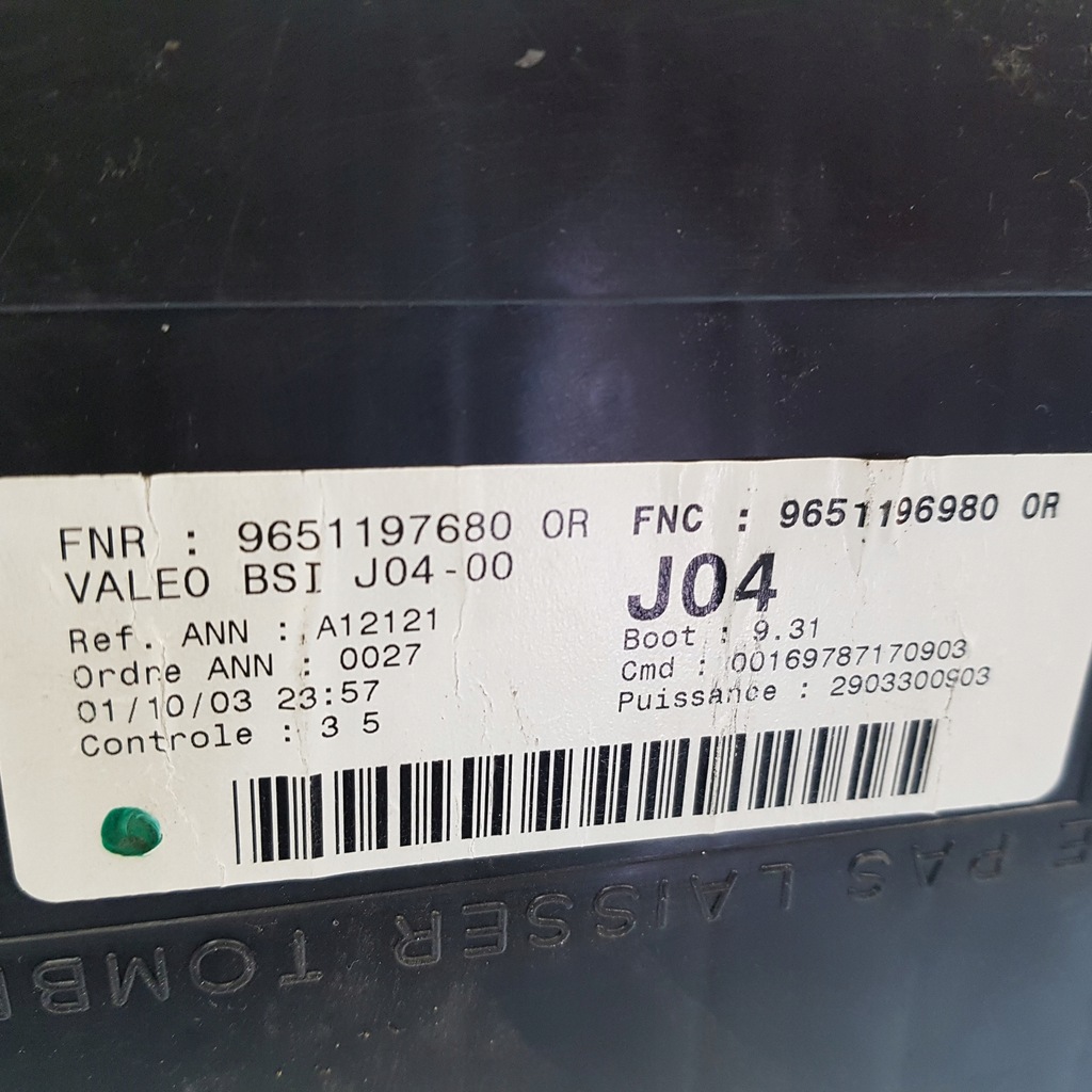 фото №3, Коробка модуль bsi renault kangoo 1 9651197680