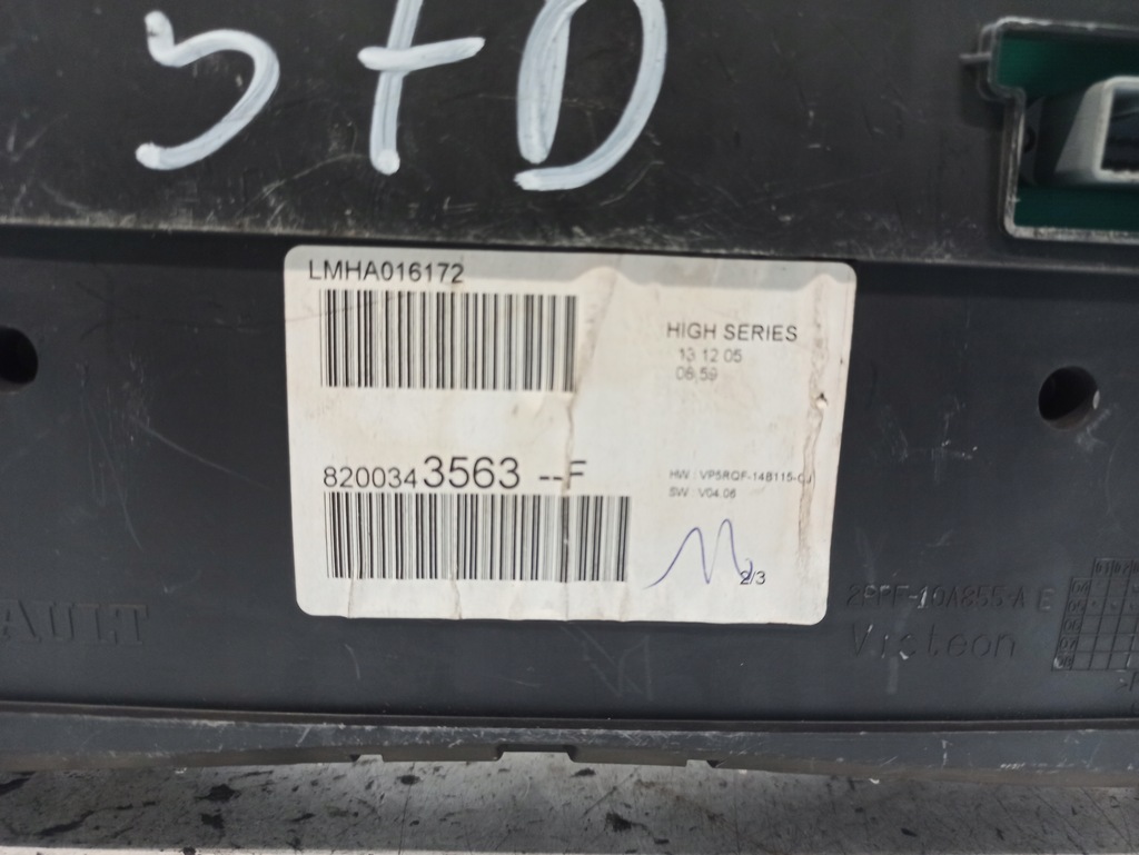 фото №10, Renault clio iii 3 счетчик приборы 8200343563f