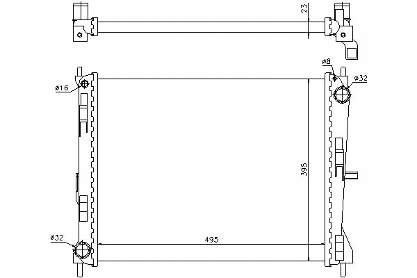 фото №2, Радиатор двигателя nissan micra iii renault clio ii