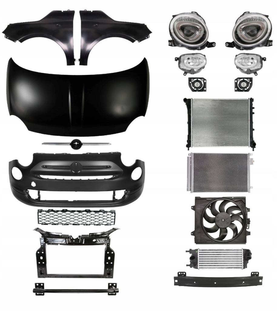 Купить Fiat 500 15- бампер pas капот крыло