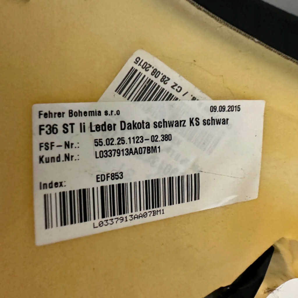 фото №7, Bmw 4 f36 обшивка сиденье левый задняя кожа dakota czarna