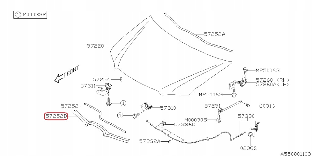фото №1, Прокладка капот бампера subaru tribeca 08-
