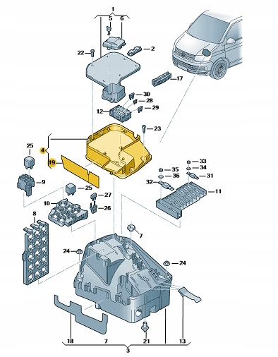 фото №15, Головні роз'єм запобіжник середина vw transporter oe: 7e0907296c