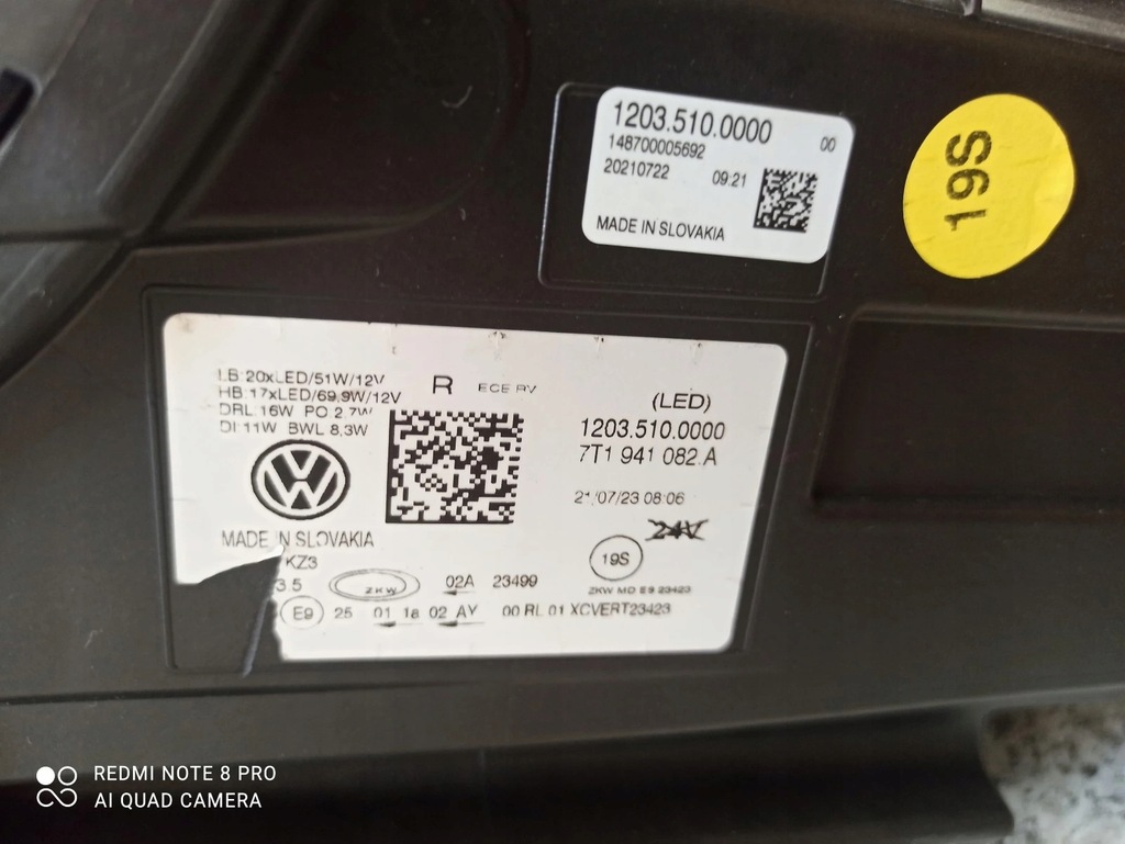 фото №12, Лампа full led transporter multuvan t7 7t1941082a