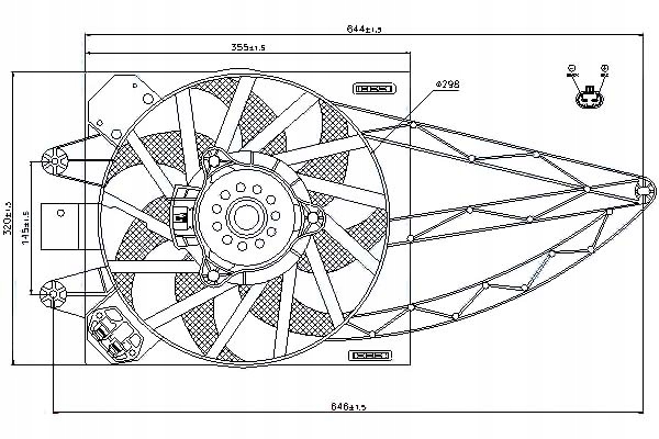 фото №1, Nissens вентилятор радиатора с корпус fiat pand