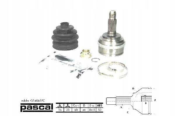 фото №1, Pascal набір шарнір привідний honda civic vii cou