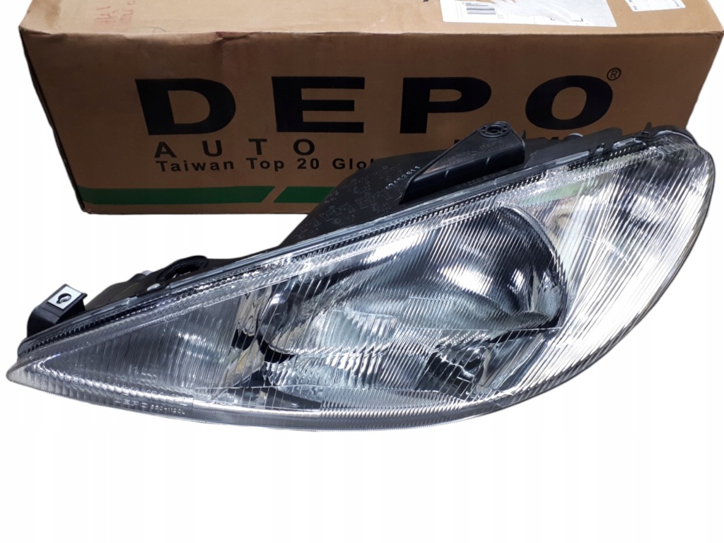 фото №1, Лампа фара лівий h4 depo peugeot 206 cc 206 1998 - 2012