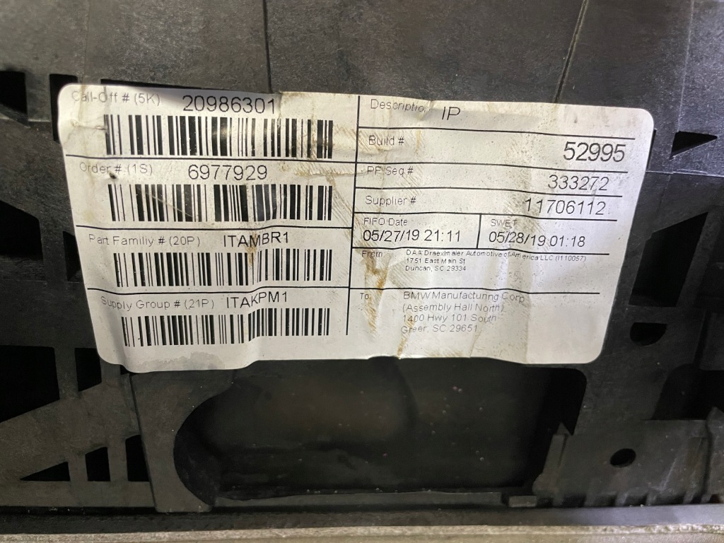 фото №12, Панель приладів приладова консоль панель приладів bmw x3 g01 x4 g02 x3m f97 x4m f98