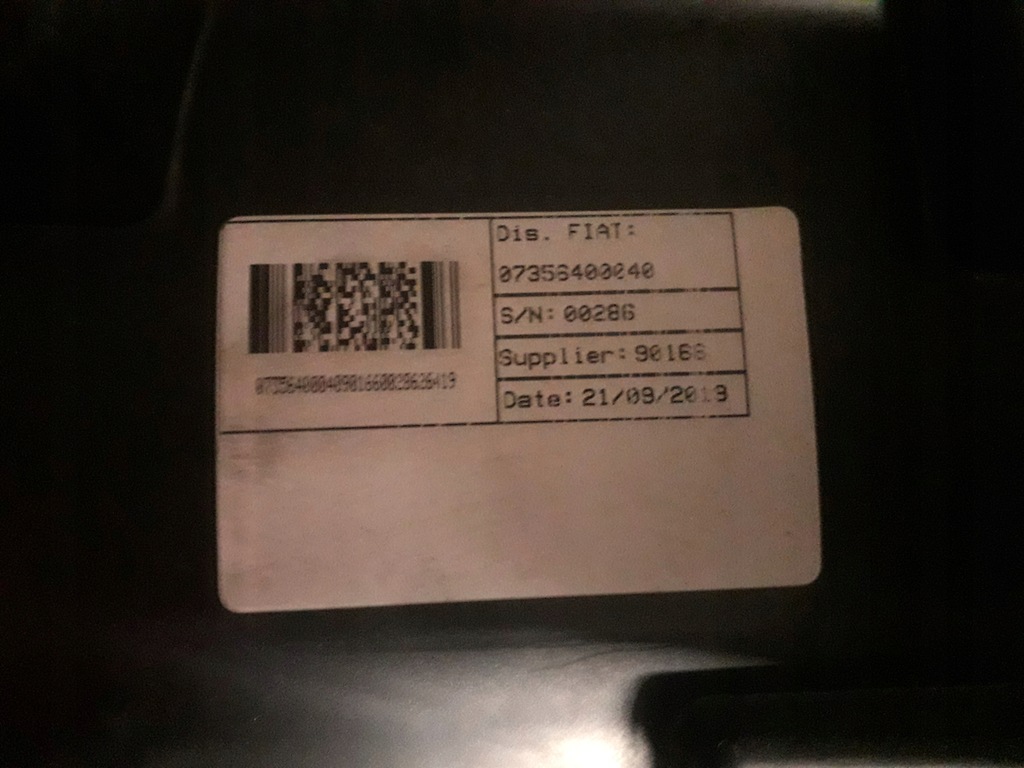 фото №9, Fiat 500 2007- приборная панель консоль приборная панель 07356400040 - ładna - малый царапина