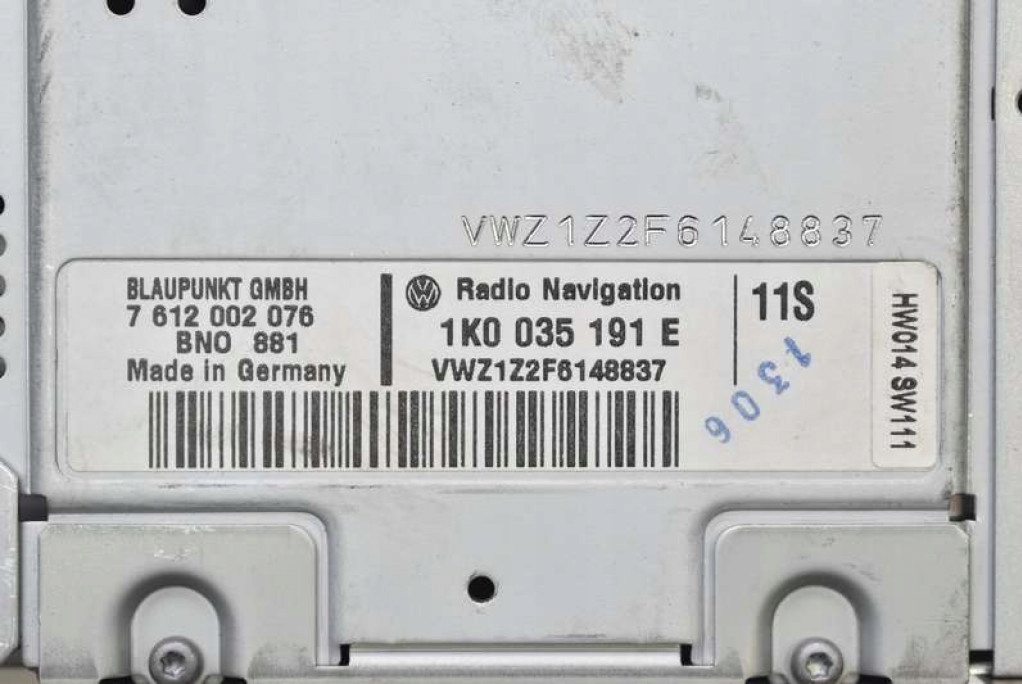 фото №8, Радіо радіопрогравач cd navi 1k0035191e vw passat b6 05-10