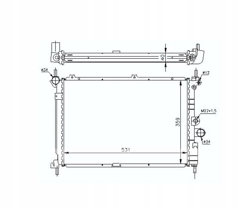 Купити Радіатор води opel astra f 91- 1300103
