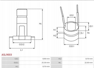 фото №3, Komutator генератора asl9003