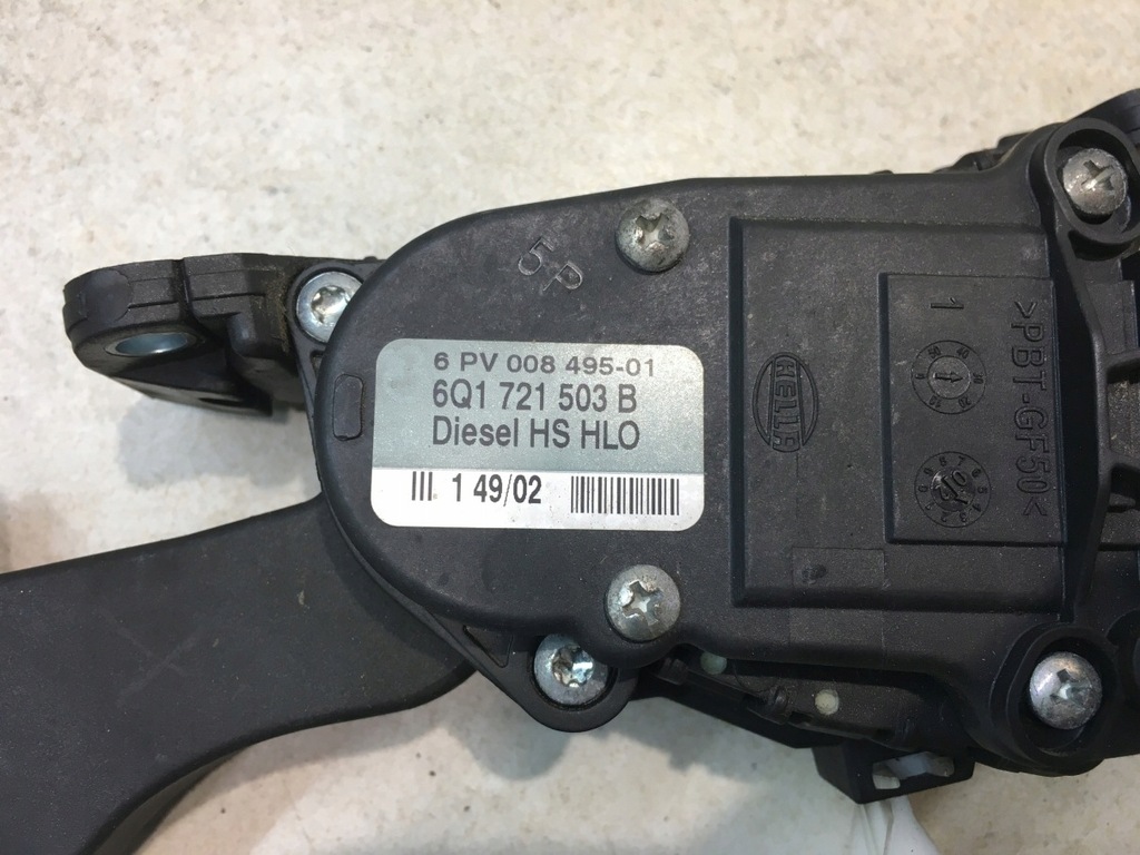 фото №4, Потенциометр газа audi a3 8l fl 1.9 tdi 6q1721503b