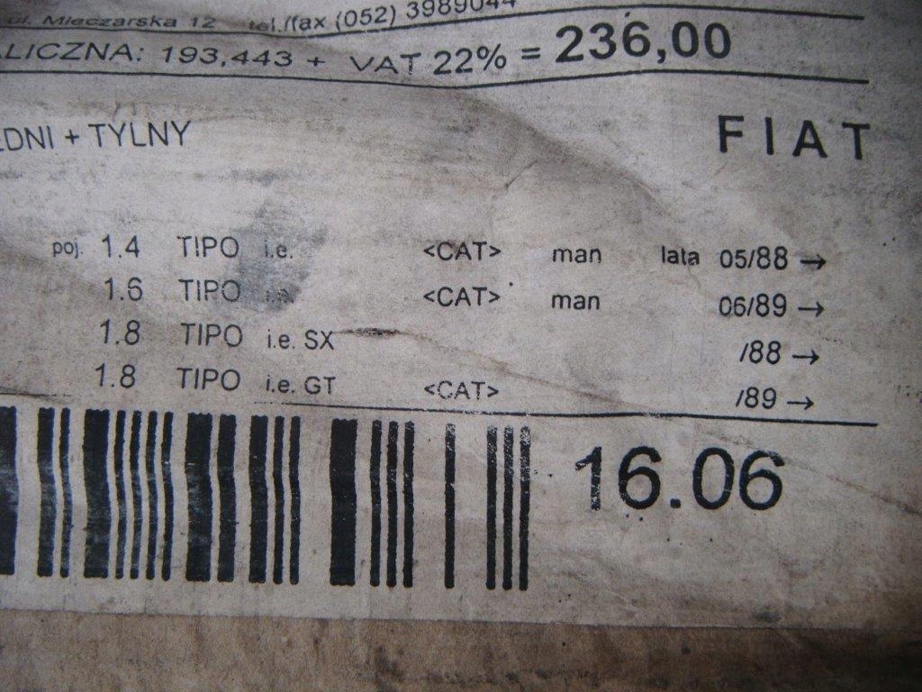 Fiat tipo 88- труба вихлопна гасник середній -nowa Зі Шроту