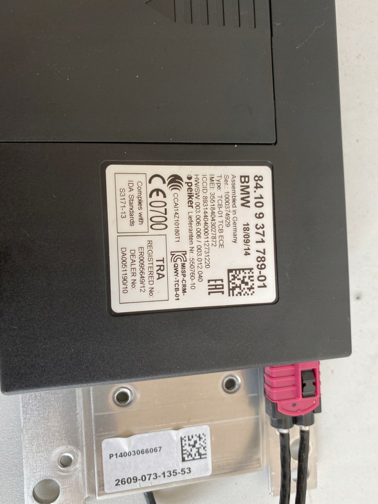 фото №3, Модуль telematik seria bmw оригинальный номер 9371789