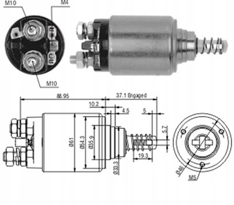 фото №1, Вимикач електромагнітний, стартер magneti marelli 940113050189