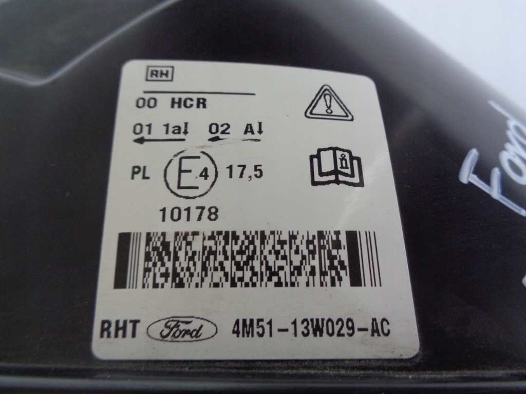 фото №7, Лампа правая фара ford focus mk2 04-07