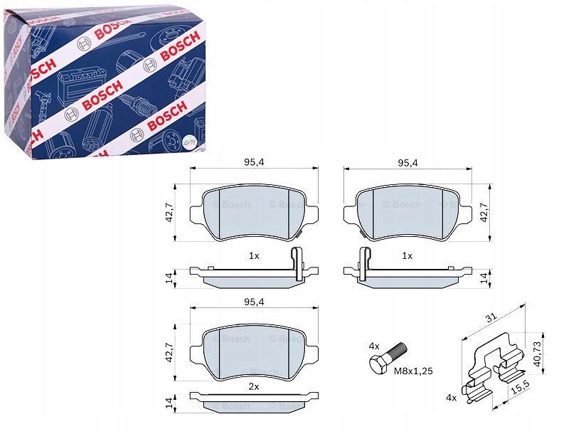 фото №1, Тормозные колодки тормозные задняя kia venga lada kalina opel astra g astra g