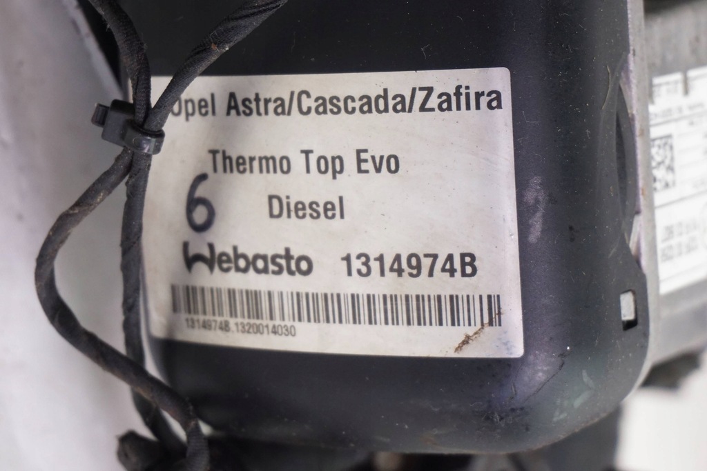 фото №10, Обогреватель стояночный webasto opel zafira astra cascada 1314974b