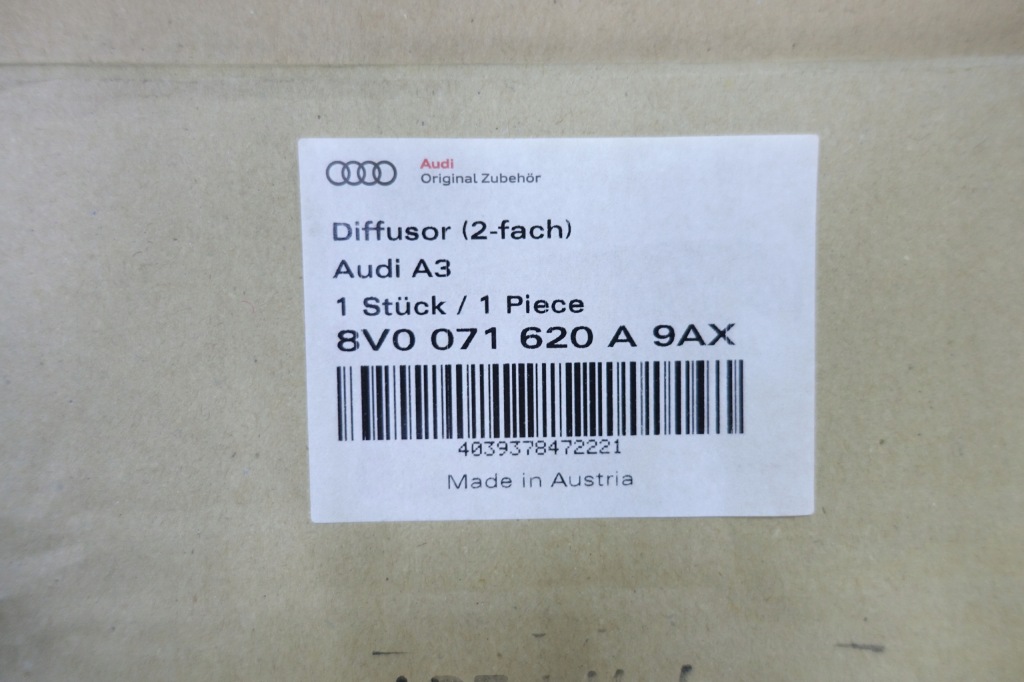 Диффузор накладка бампера задняя audi a3 8v nowe oem Оригинал