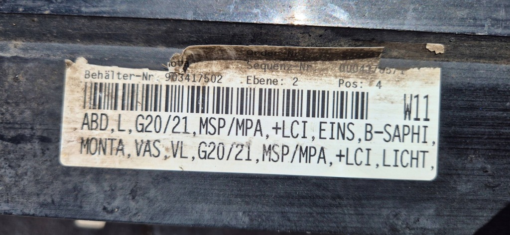 Bmw 3 g20 g21 19-25 m-pakiet порог молдинг порог левая org с Разборки