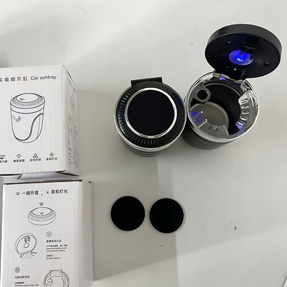 Пепельница автомобильная led с крышка 2 szt металлический вкладыш с Разборки
