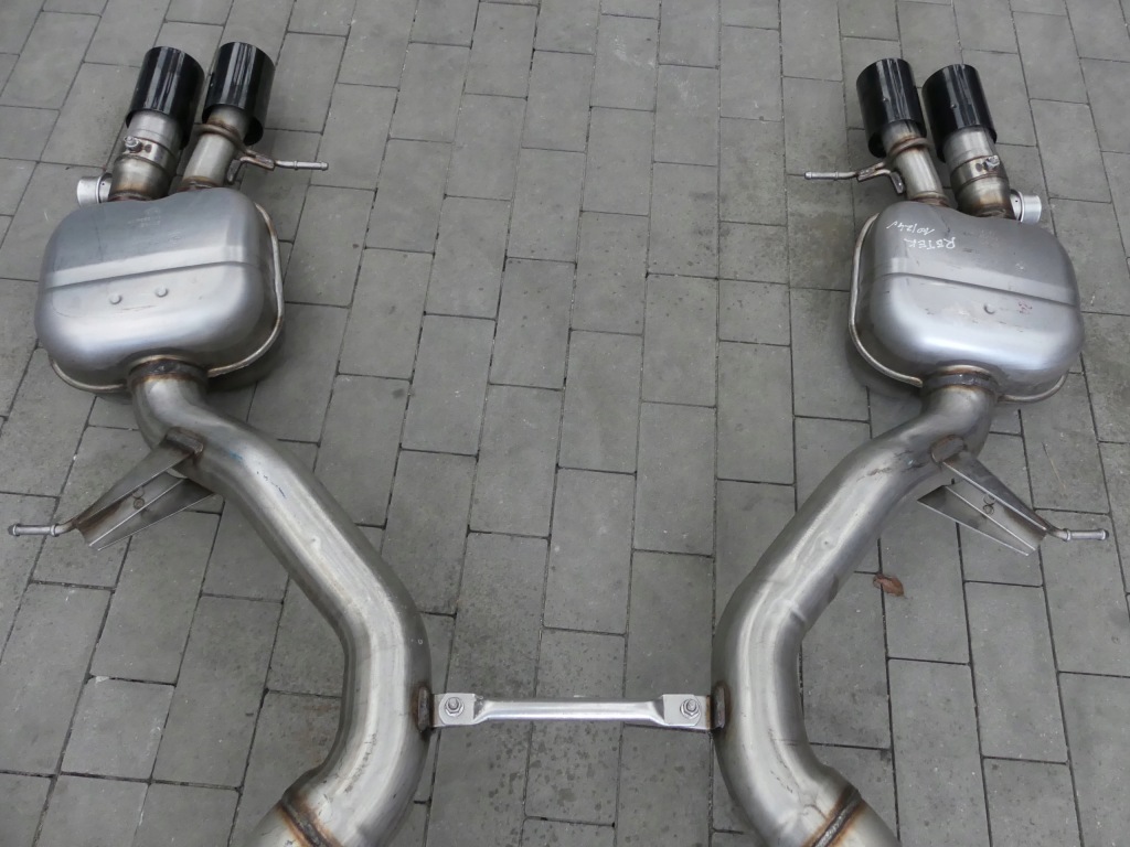 Bmw 5 f10 m5 гаситель выхлоп чёрные насадки оригинал новый! с Разборки