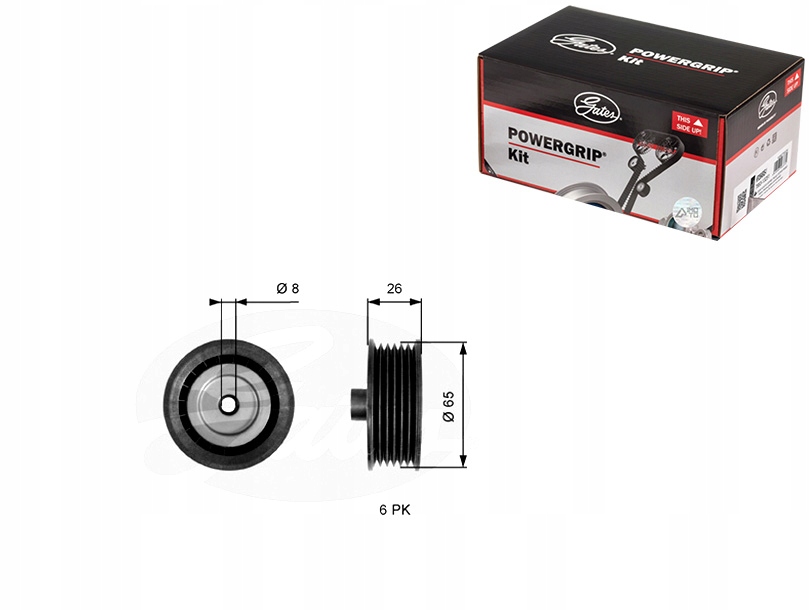 фото №1, Gates t36776 ролик напрямна / напрямна, ремінь клиновий зубчастий