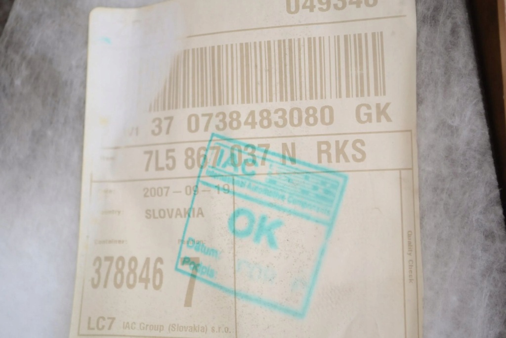 фото №6, Porsche cayenne 9pa 2007 левая сторона другое элементы отделка багажника