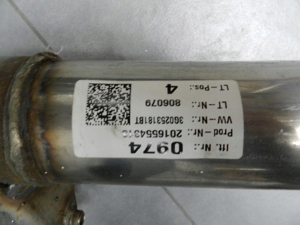 фото №7, Vw passat b8 гасник труба 3g0253181bt