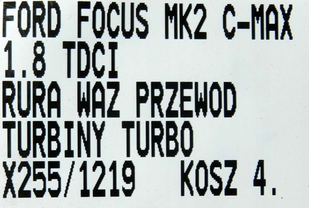 фото №4, Труба wąż turbo ford focus mk2 c-max 1.8 tdci
