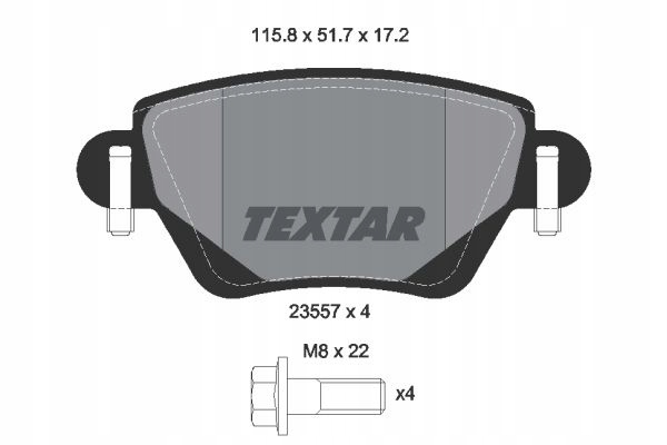 Купити Гальмівні колодки ham. ford t. mondeo 00- textar 2355701