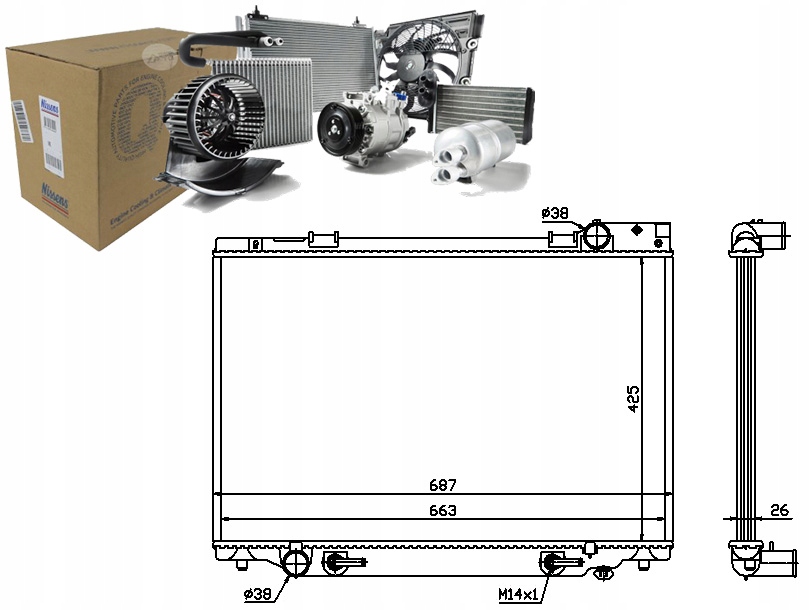 фото №1, Радиатор wody toyota previa 2.4 tcr2_. tcr1_